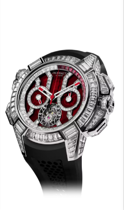 Jacob & Co Replica watch epic x chrono tourbillon baguette RED CRYSTAL EC380.30.BD.AB.A